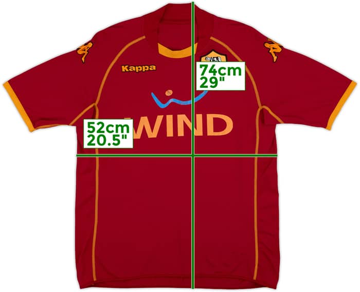 2008-09 Roma Home Shirt Totti #10 - 6/10 - (L)