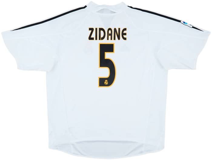 2004-05 Real Madrid Home Shirt Zidane #5 - 8/10 - (XL)