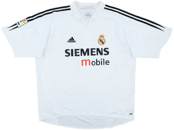 2004-05 Real Madrid Home Shirt Zidane #5 - 8/10 - (XL)
