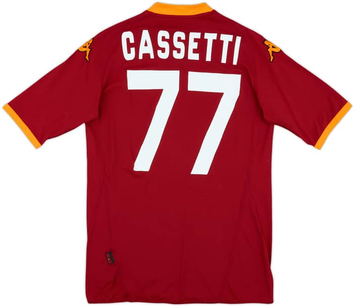 2007-08 Roma Home Shirt Cassetti #77 - 6/10 - (L)