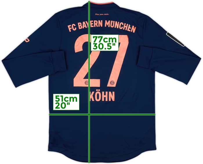 2019-20 Bayern Munich II Match Issue Third L/S Shirt Kohn #27