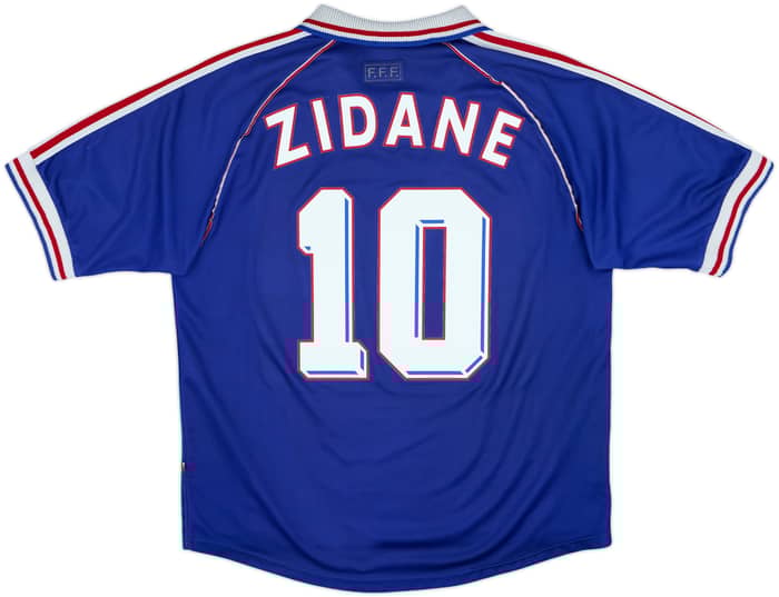 1998-00 France Home Shirt Zidane #10 - 8/10 - (L)