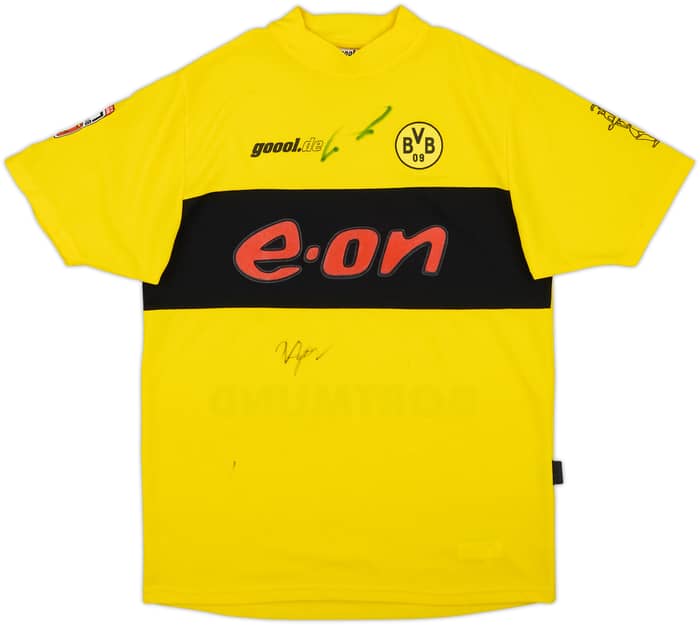 2002-03 Borussia Dortmund Signed Home Shirt - 8/10 - (S)