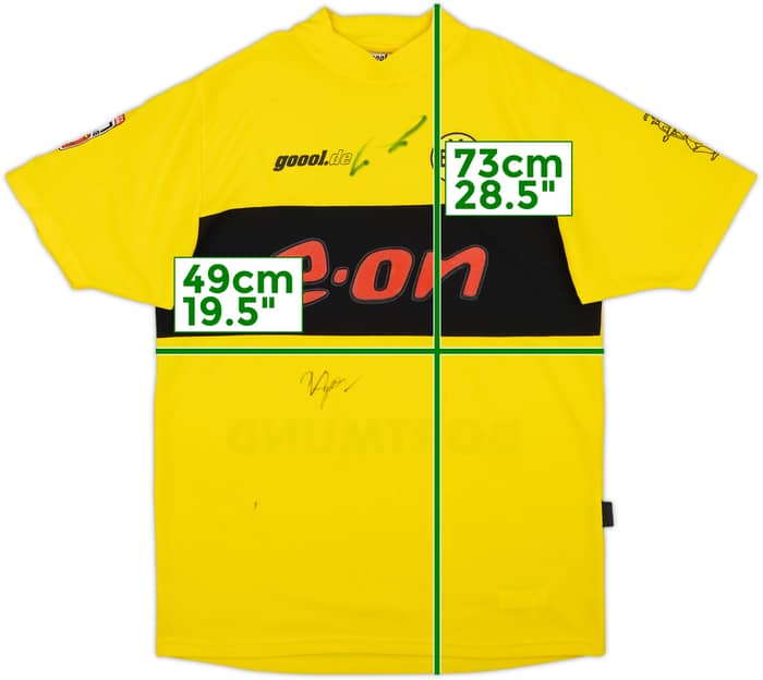 2002-03 Borussia Dortmund Signed Home Shirt - 8/10 - (S)