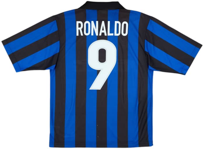 1998-99 Inter Milan Basic Home Shirt Ronaldo #9 - 9/10 - (S)