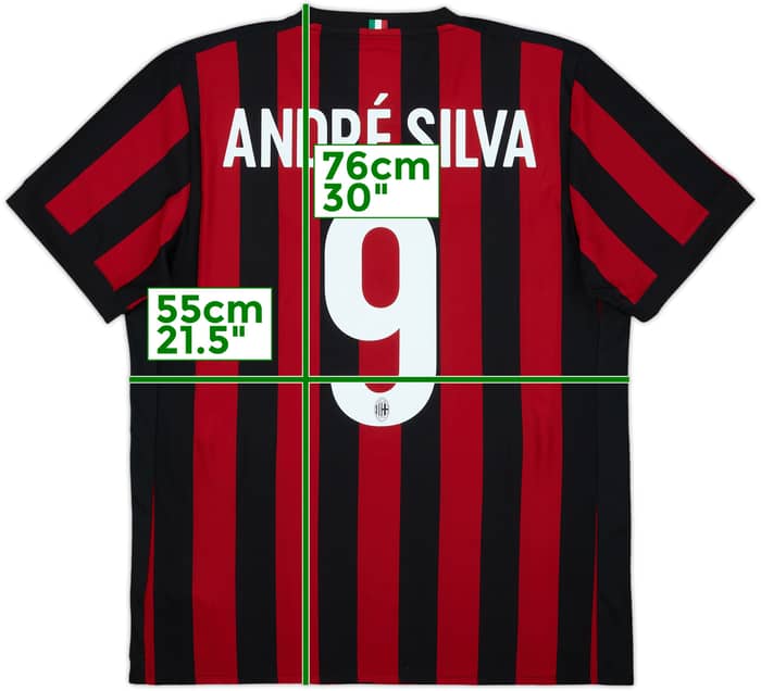 2017-18 AC Milan Home Shirt Andre Silva #9 - 10/10 - (L)