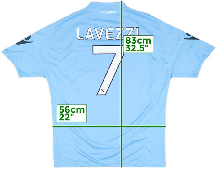 2009-10 Napoli Home Shirt Lavezzi #7 - 6/10 - (XL)