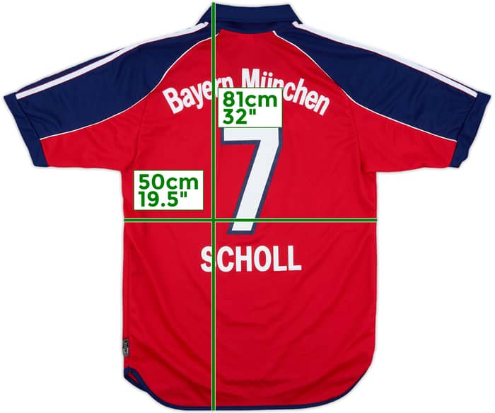 1999-01 Bayern Munich Home Shirt Scholl #7 - 6/10 - (S)