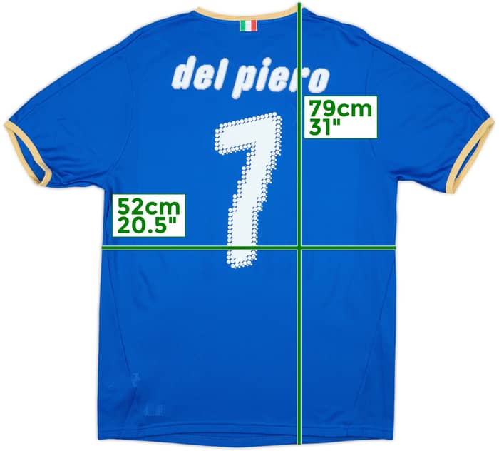 2007-08 Italy Basic Home Shirt Del Piero #7 - 10/10 - (M)
