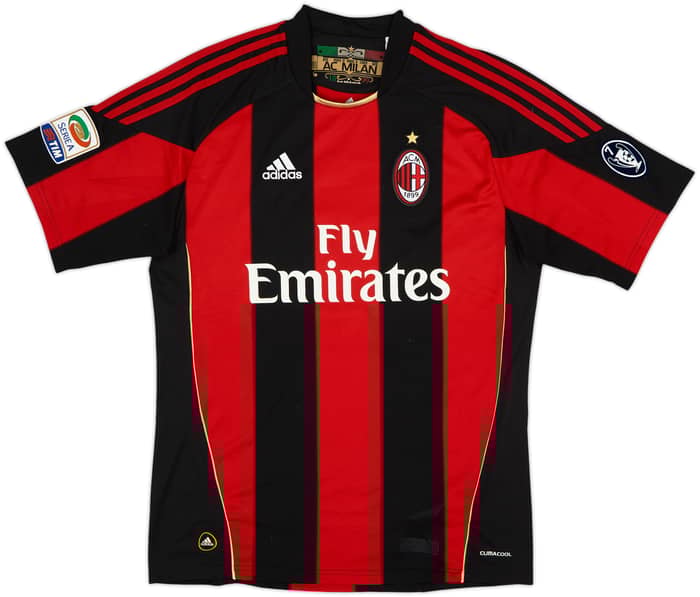 2010-11 AC Milan Signed Home Shirt Pato #7 - 7/10 - (M)