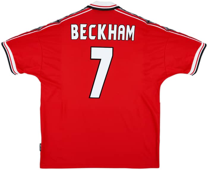1998-00 Manchester United Home Shirt Beckham #7 - 8/10 - (XL)