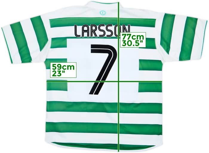 2003-04 Celtic Home Shirt Larsson #7 - 4/10 - (L)