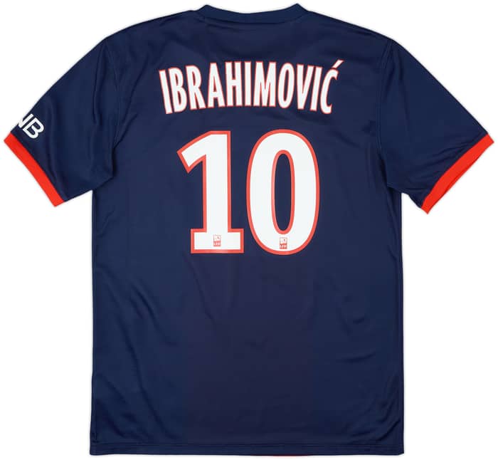 2013-14 Paris Saint-Germain Home Shirt Ibrahimovic #10 - 7/10 - (M)
