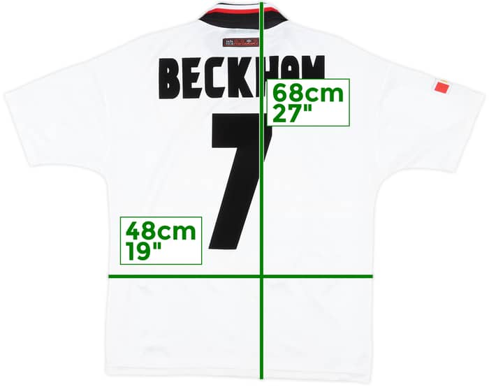 1997-99 Manchester United Away Shirt Beckham #7 - 9/10 - (Y)