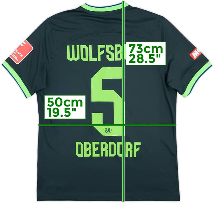 2022-23 Wolfsburg Frauen Away Shirt Oberdorf #5 - 8/10 - (Men's L)