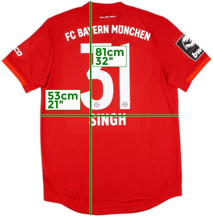 2019-20 Bayern Munich II Match Issue Home Shirt Singh #31