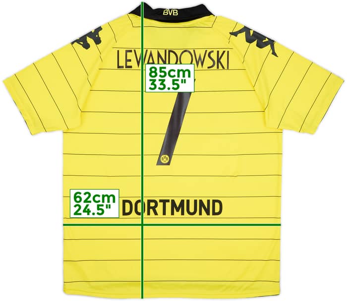 2010-11 Borussia Dortmund Home Shirt Lewandowski #7 - 6/10 - (XXL)