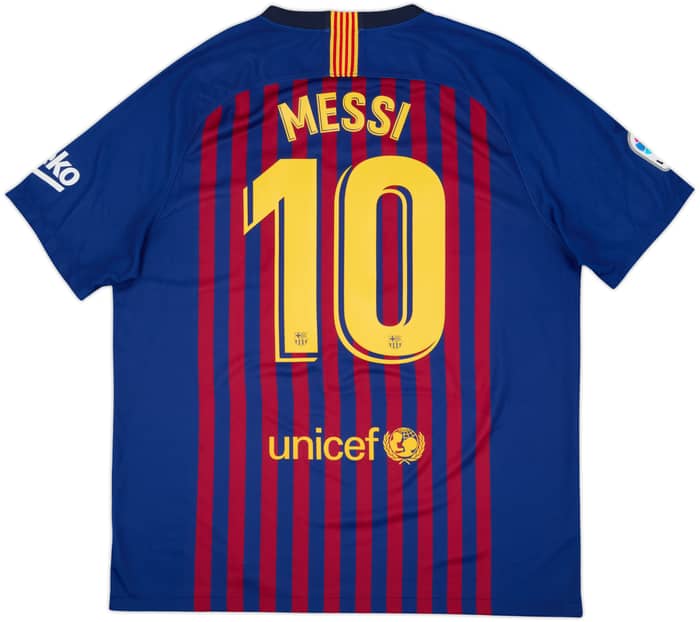 2018-19 Barcelona Home Shirt Messi #10 - 9/10 - (XL)