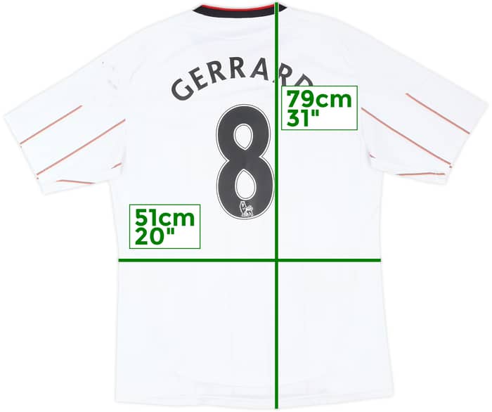 2010-11 Liverpool Away Shirt Gerrard #8 - 5/10 - (L)