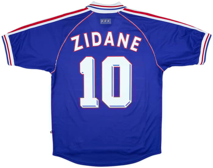 1998-00 France Home Shirt Zidane #10 - 8/10 - (M)