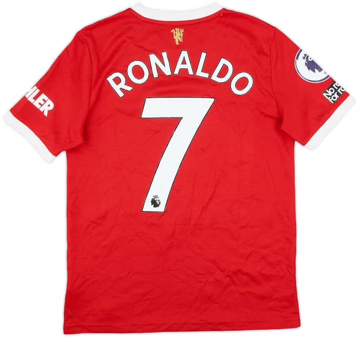 2021-22 Manchester United Home Shirt Ronaldo #7 - 8/10 - (L.Boys)