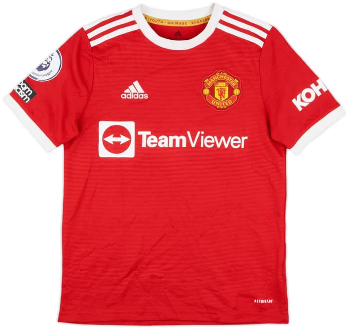 2021-22 Manchester United Home Shirt Ronaldo #7 - 8/10 - (L.Boys)