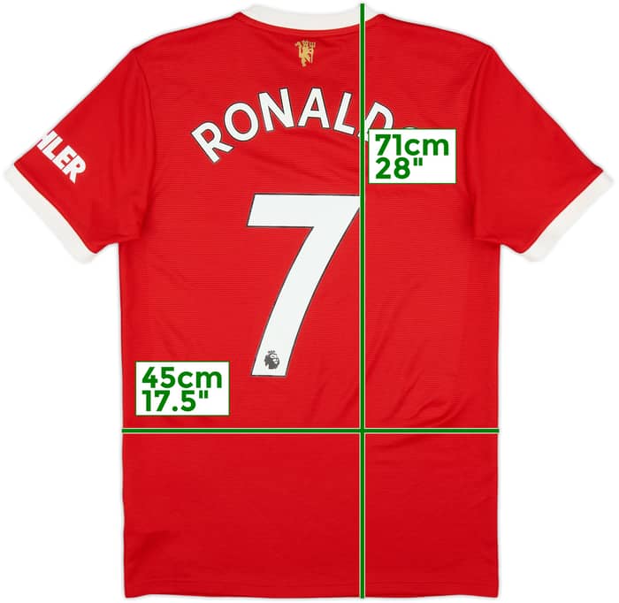 2021-22 Manchester United Home Shirt Ronaldo #7 - 8/10 - (S)