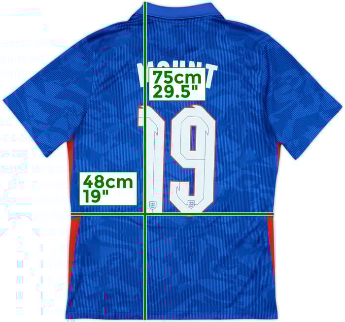 2020-21 England Away Shirt Mount #19 - 8/10 - (M)