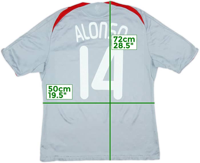 2008-09 Liverpool Camiseta Visitante Alonso #14 - 6/10 - (L)