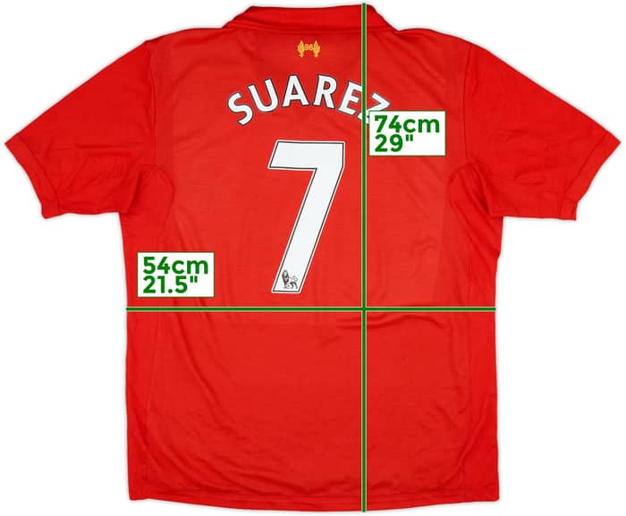 2012-13 Liverpool Home Shirt Suarez #7 - 7/10 - (XL)