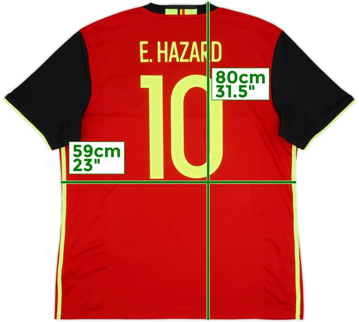 2016-17 Belgium Home Shirt E. Hazard #10 - 9/10 - (XL)