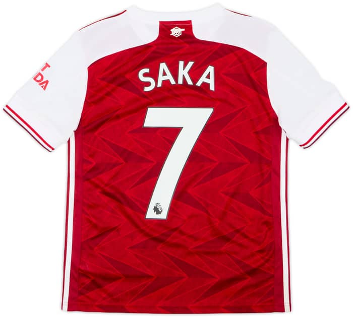 2020-21 Arsenal Home Shirt Saka #7 - 8/10 - (L.Boys)