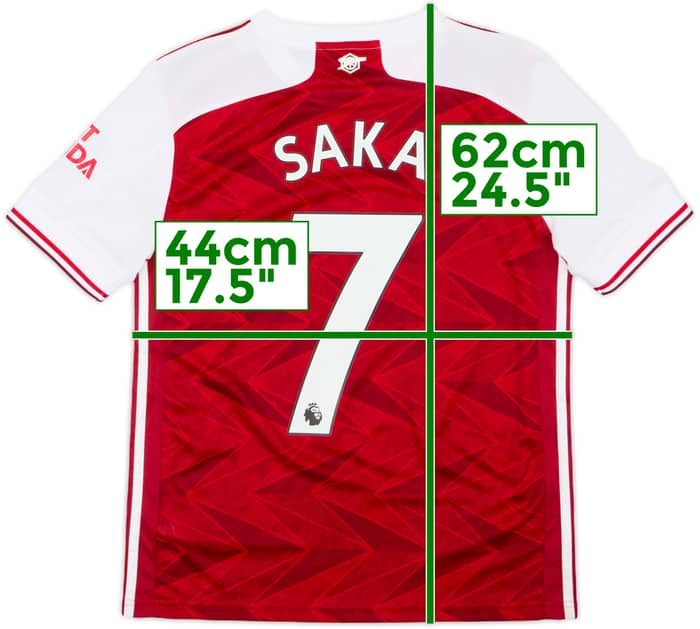2020-21 Arsenal Home Shirt Saka #7 - 8/10 - (L.Boys)
