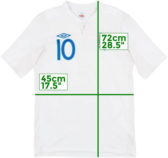 2010-11 England Home Shirt Rooney #10 - 7/10 - (S)