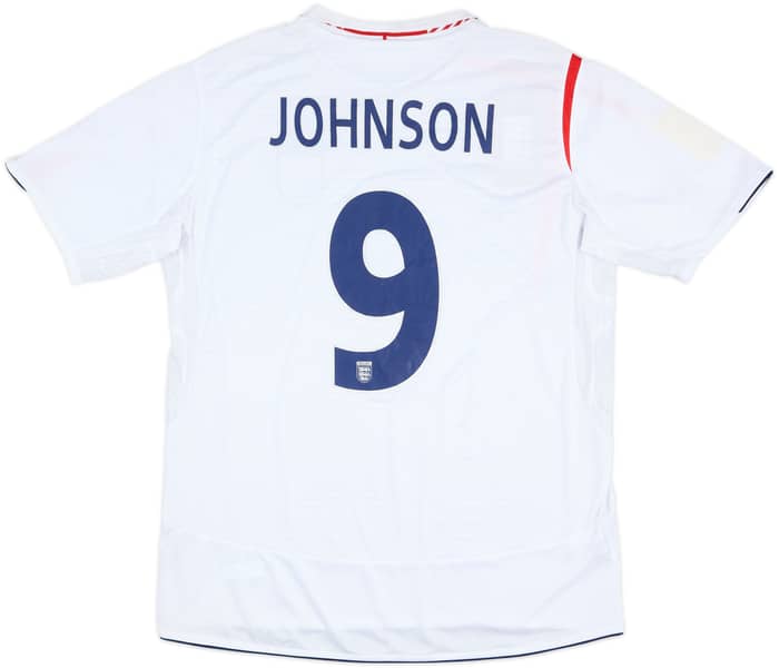2005-07 England Player Issue Home Shirt Johnson #9 - 5/10 - (XL)