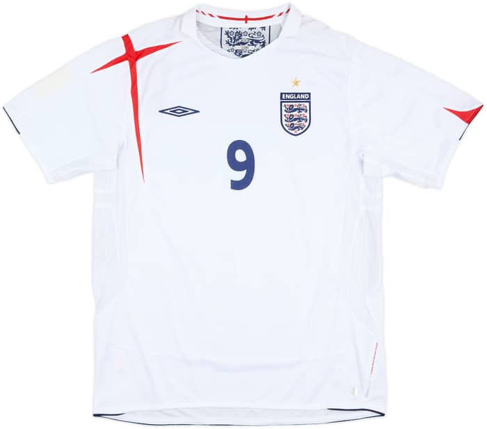 2005-07 England Player Issue Home Shirt Johnson #9 - 5/10 - (XL)