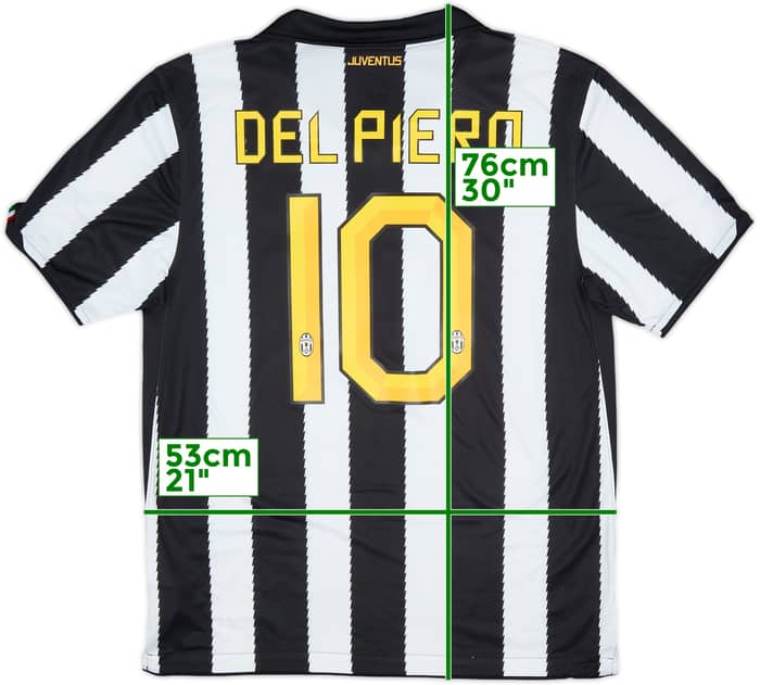2010-11 Juventus Local Camiseta Del Piero #10 - 8/10 - (L)