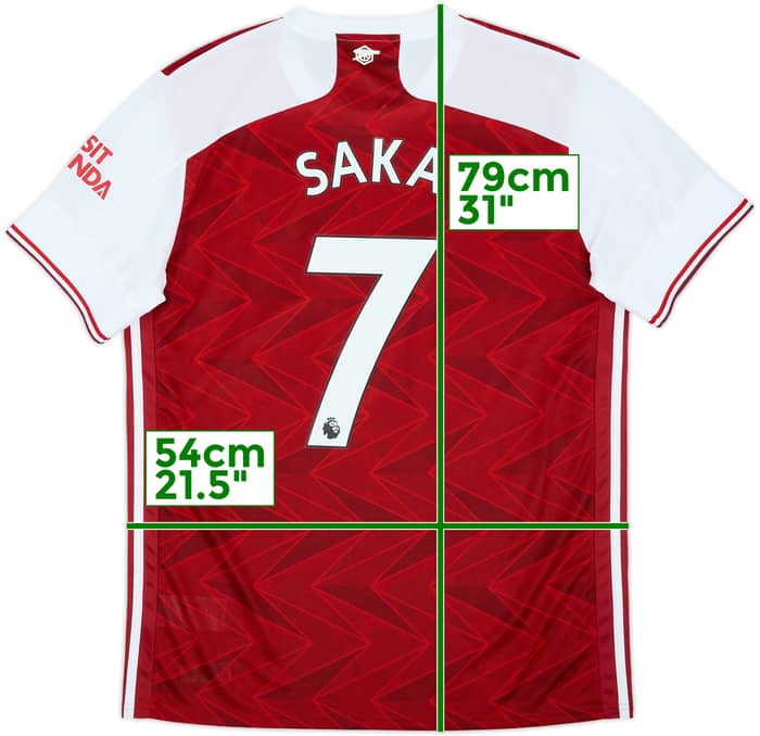 2020-21 Arsenal Home Shirt Saka #7 (L)