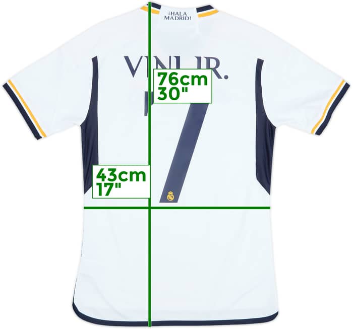 Camiseta de local del Real Madrid 2023-24 Vini Jr #7 - 8/10 - (S)