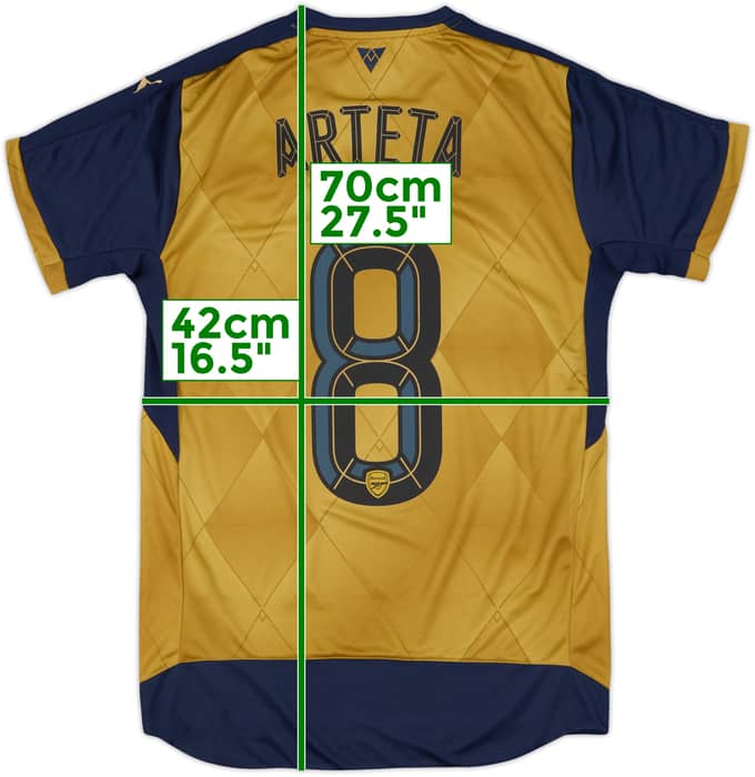 2015-16 Arsenal Away Shirt Arteta #8 - 10/10 - (S)
