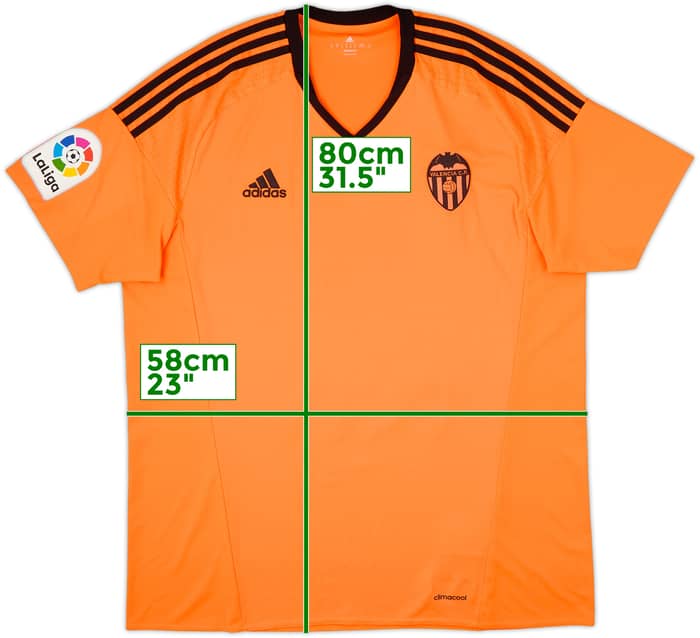 Camiseta de la tercera equipación del Valencia 2016-17 - 10/10 - (XL)