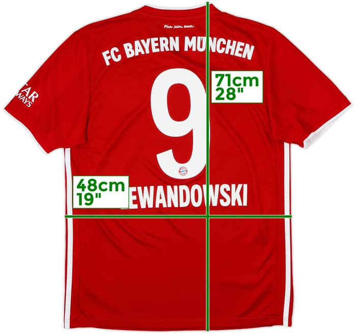 2020-21 Bayern Munich Home Shirt Lewandowski #9 - 8/10 - (M)
