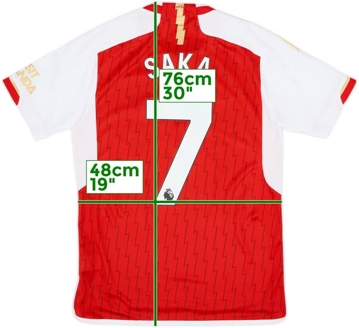 2023-24 Arsenal Home Shirt Saka #7 - 9/10 - (M)