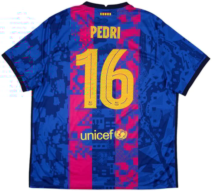 2021-22 Barcelona Third Shirt Pedri #16 - 8/10 - (XXL)