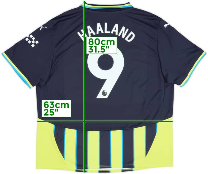 2024-25 Manchester City Away Shirt Haaland #9 - 10/10 - (XXL)