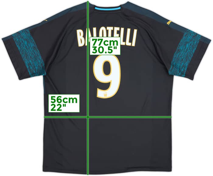 2018-19 Olympique Marseille Away Shirt Balotelli #9 - 10/10 - (XL)