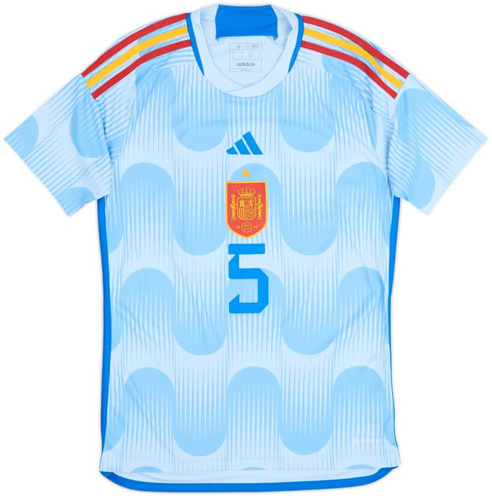 Camiseta de visitante de España 2022-23 Sergio #5 - 8/10 - (S)