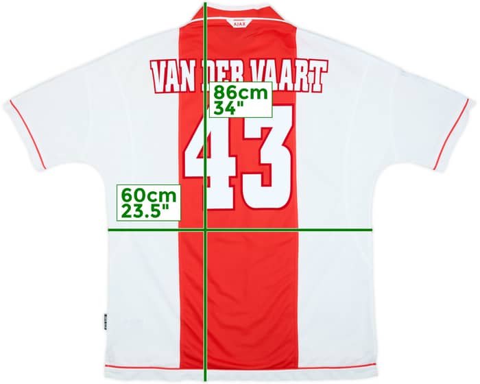 Camiseta de local del Ajax 1999-00 Van Der Vaart #43 - 8/10 - (XXL)