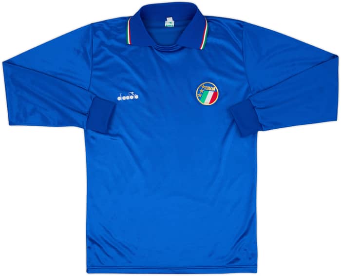 1986-91 Italy Home L/S Shirt - 4/10 - (L)