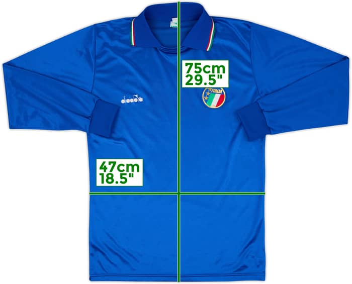 1986-91 Italy Home L/S Shirt - 4/10 - (L)